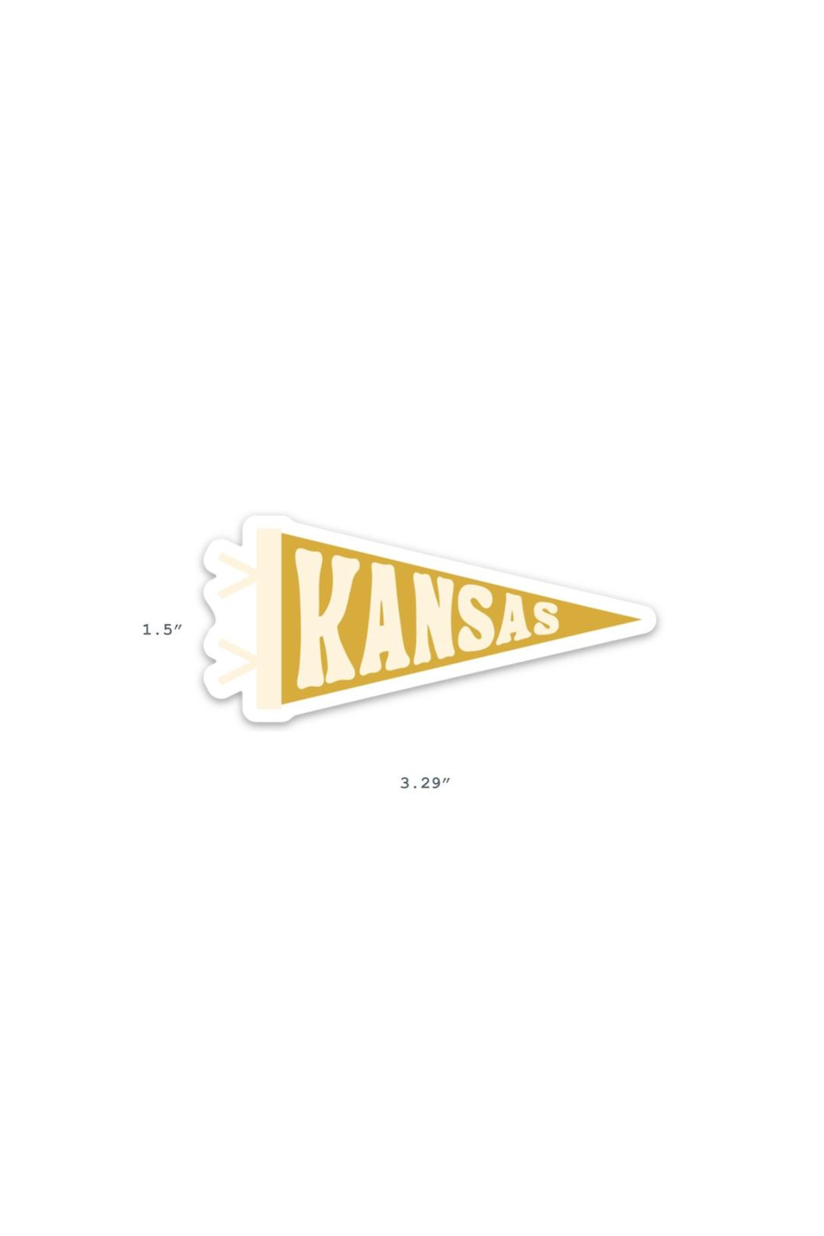 Kansas Pennant Sticker